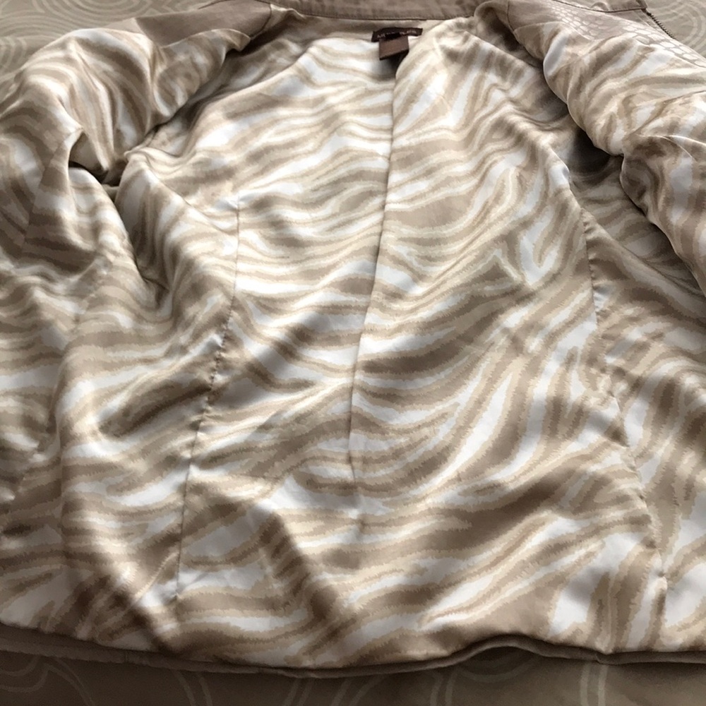 Multiples Jacket, Tan With Many Zippers, Size S - image 8